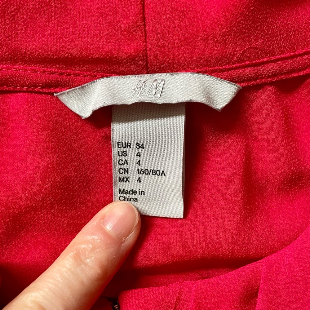 Elegant Ruffled Red Top - Picture 3 of 3